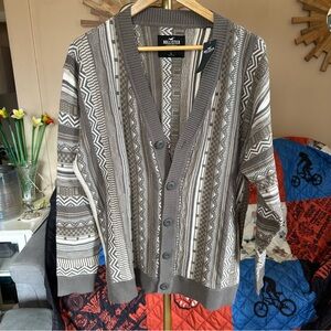 Hollister Men's Brown Patterned Cardigan